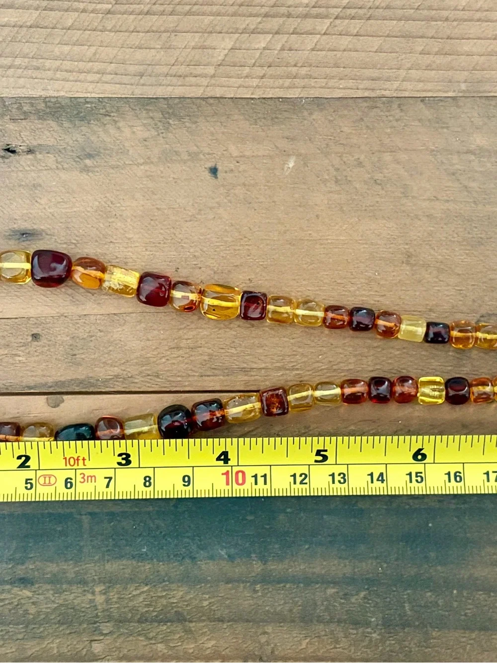 JAY KING DRT STERLING SILVER MULTI-COLOR BALTIC AMBER BEAD NECKLACE 23g